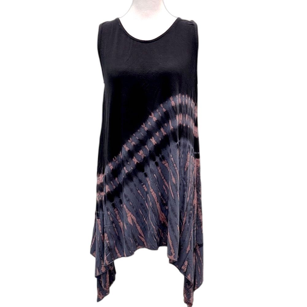 Tie Dye Asymmetrical Mini Dress by Tela Designs